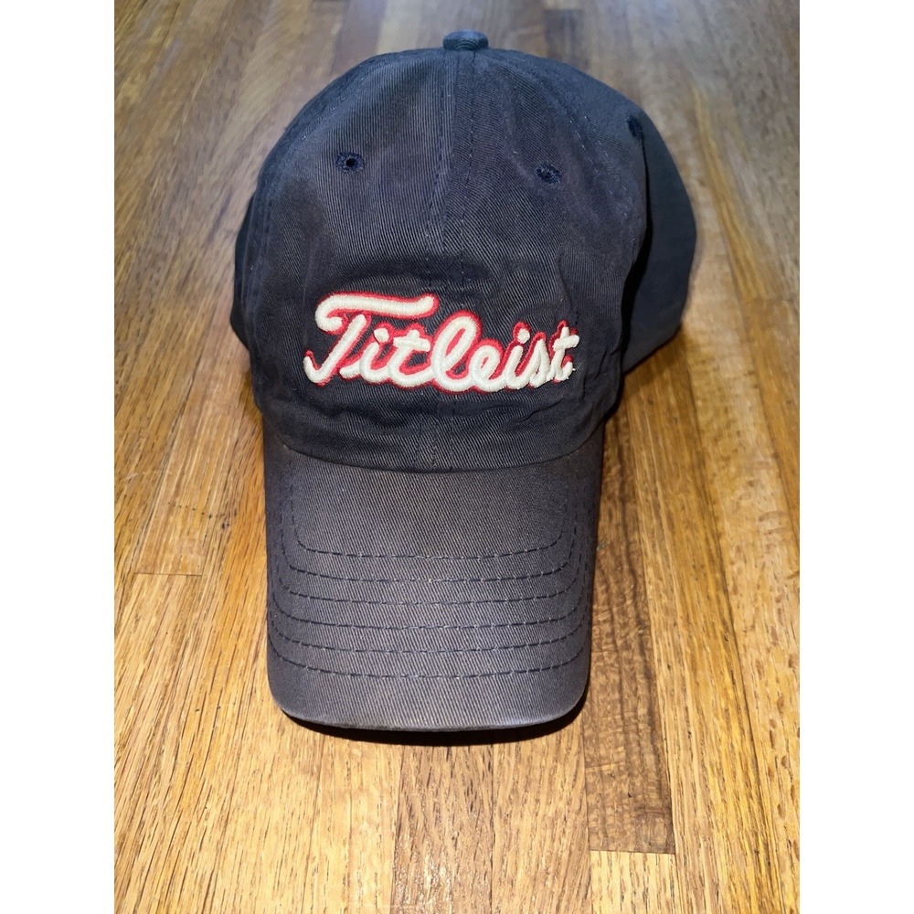 Titleist New Era‎ Hat Black White Red Adult Adjustable Golf Cap Embroidered